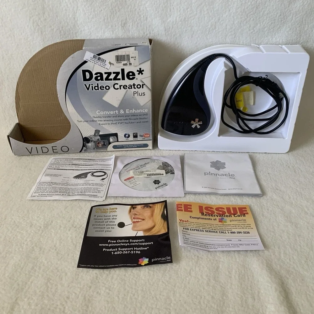 Dazzle Video Creator Plus - DVD Converter VHS RCA Pinnacle Software Home movies